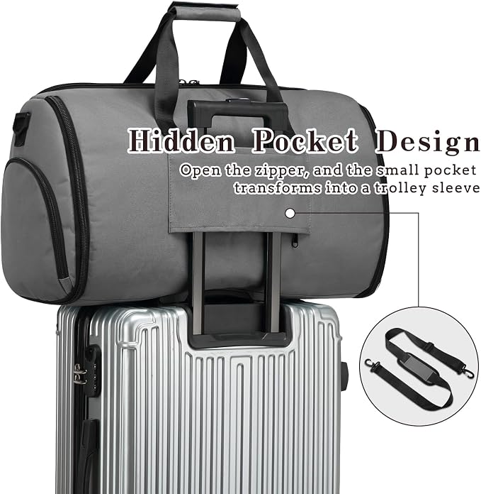 Garment Duffle Bags for Travel, Carry On Garment Duffel Weekender Bag 45L | - Image 5