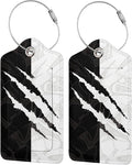 Black Against White Pattern Luggage Tags by OUZPGAQ