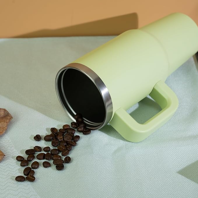 BJPKPK Tumbler With Handle And Straw 30oz Insulated Tumbler Cups With Lid Stainless Steel Travel Coffee Mug,Macaron Green - Image 6