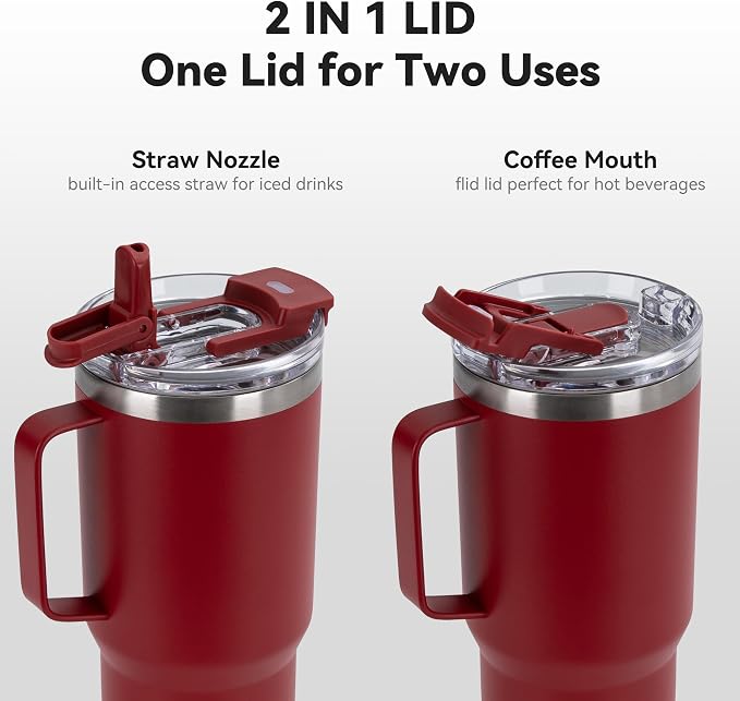 HASLE OUTFITTERS 30oz Tumbler Bulk with Handle, Insulated Travel Coffee Mug Set with Handle Leak-Proof Double Wall Stainless Steel Vacuum Tumblers Pack Metal Cup for Hot and Cold Drink - Image 2