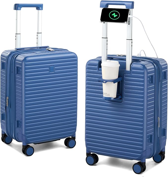 Hard Shell Suitcases 20 Inch Carry on Luggage Airline Approved, Expandable by HanTrip