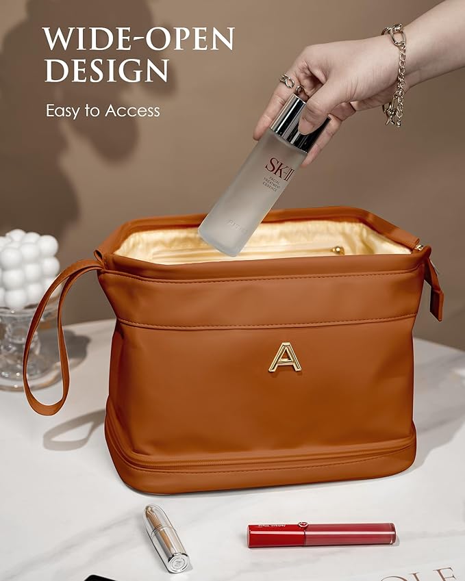 Women Presents, Personalized Makeup Bag, Monogrammed Gifts, Initial Double - Image 5