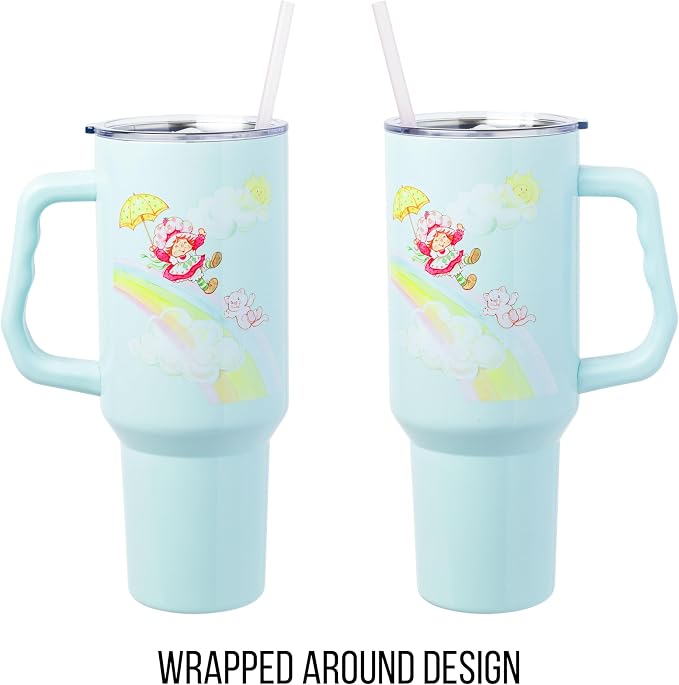 Silver Buffalo Strawberry Shortcake and Custard Stainless Steel Tumbler with Handle, Fits in Standard Cup Holder, 40 Ounces (Pack of 12) - Image 5