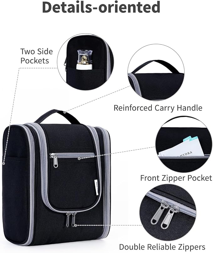 Narwey Small Hanging Travel Toiletry Bag Cosmetic Make Up Organizer - Image 5