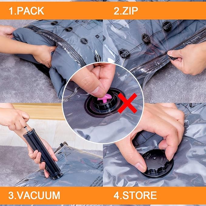 Vacuum Storage Bags Jumbo, Plastic Packaging Bags, Space Saver Sealer - Image 4