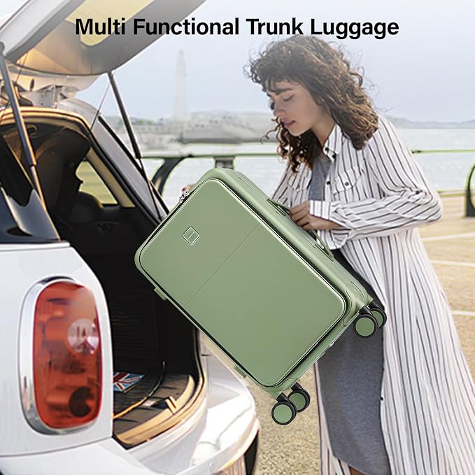 Hanke 28 Inch Luggage with Cup Holder and Charge, Top Opening Hard Shell - Image 10
