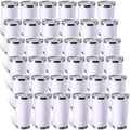 Sieral 36 Pack Stainless Steel Tumblers Bulk with Lids Double Wall Vacuum Insulated Coffee Cups Blank leakproof Powder Coated Tumblers for Engraving Wedding Graduation Party Favors(20 oz,Purple-White) by Sieral