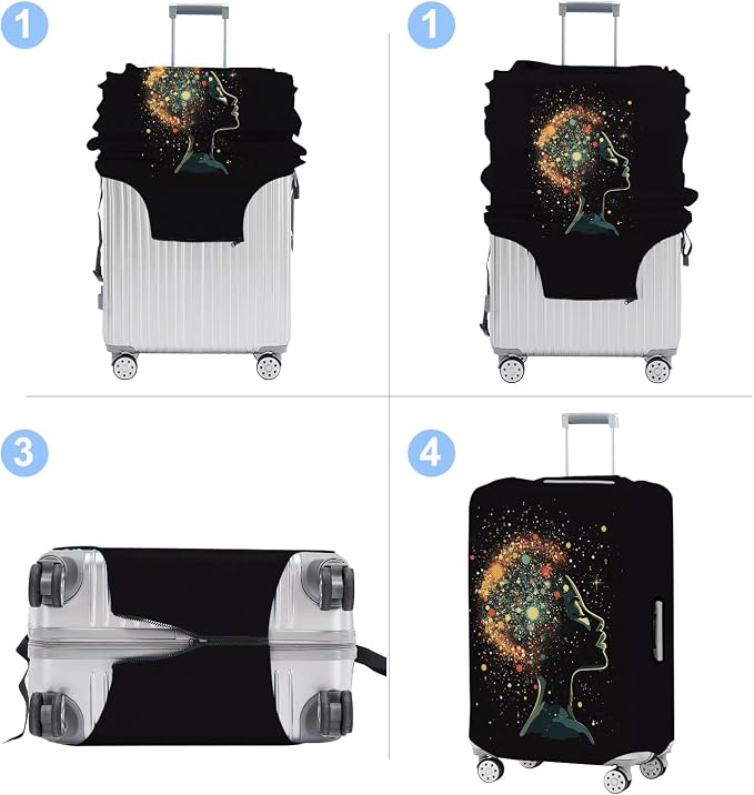Luggage Cover Washable Suitcase Protector Anti-scratch Suitcase cover Fits - Image 4