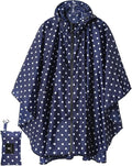 SaphiRose Unisex Rain Poncho Raincoat Hooded by SaphiRose