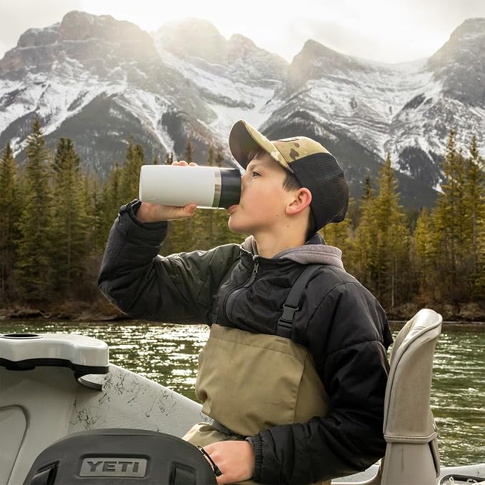 YETI Rambler 12 oz Travel Bottle, Stainless Steel, Vacuum Insulated with Leakproof Commuter Cap, Navy - Image 4