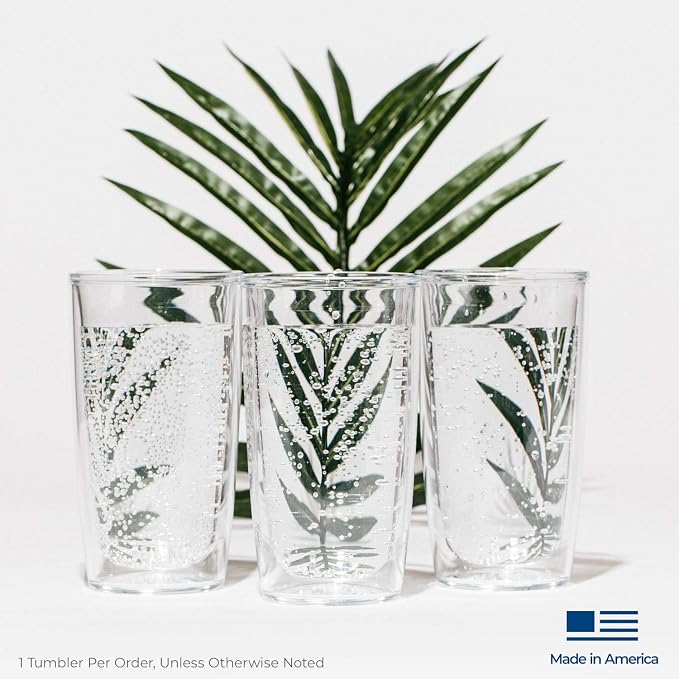 Tervis Yao Cheng Green Crystal Made in USA Double Walled Insulated Tumbler Travel Cup Keeps Drinks Cold & Hot, 16oz, Philodendron - Image 8