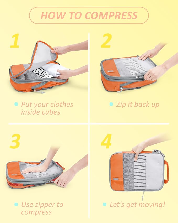 BAGSMART 6 Set Compression Packing Cubes - Image 6