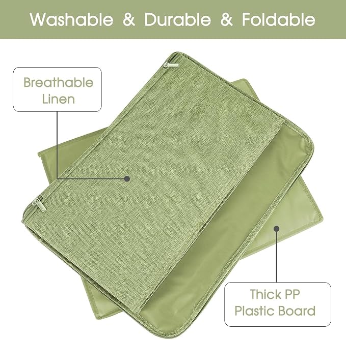 ANMINY 3PCS Storage Bins with Zipper Lids 13 Qt Lidded Fabric Storage Boxes - Image 4