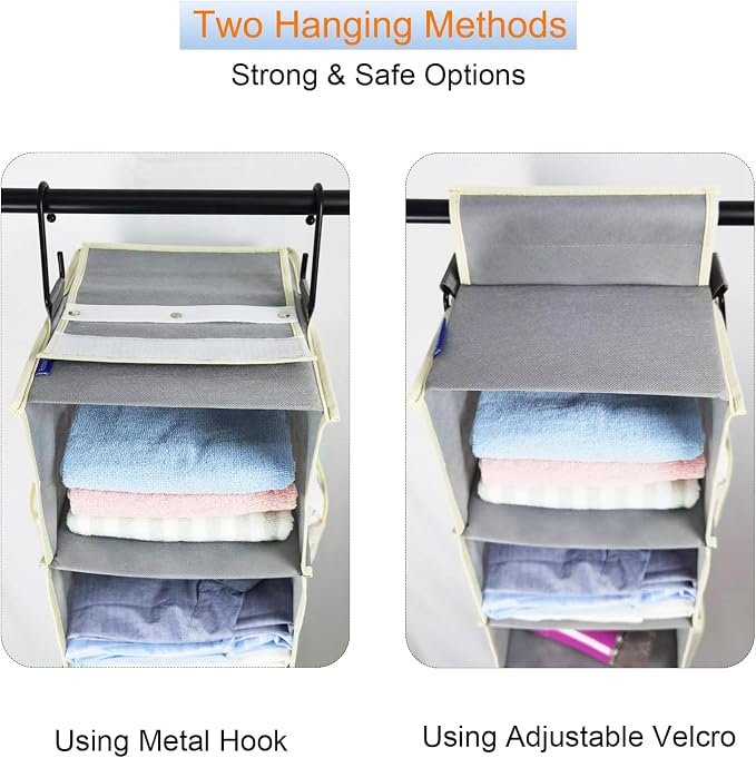 Large-Sized Hanging Shoe Organizer 8-Shelf, Hanging Closet Organizer - Image 4