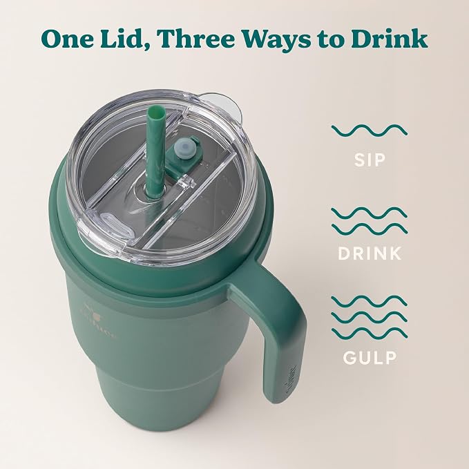 REDUCE 50 oz Stainless Steel Tumbler with Handle - Dual-Wall Vacuum Insulated Travel Mug, Sweat-Proof Lid & Reusable Straw - Keeps Drinks Cold for 24 Hrs, Fits Cupholders, Dishwasher Safe - Alpine - Image 5