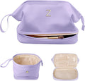 Birthday Gifts for Girls, Initial Large Makeup Bags, Personalized Double Layer by Vogewood