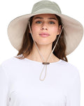 Solbari Women’s Ultra-Wide Cotton Linen Sun Hat UPF 50+, Adjustable by Solbari