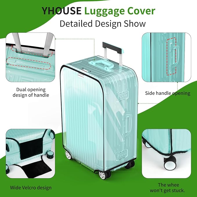 Suitcase Covers For Luggage, 26 Inch Clear PVC Luggage Covers Protector Full - Image 6