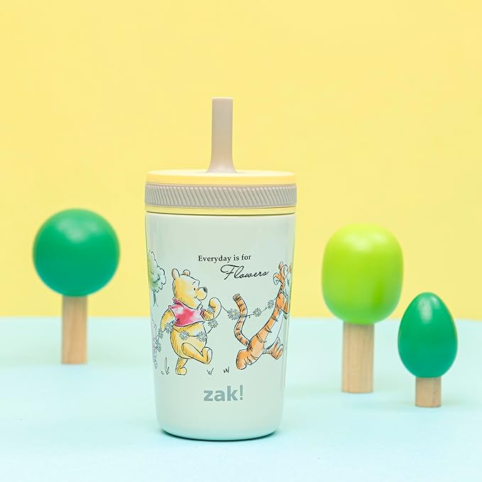 Zak Designs Disney Winnie the Pooh Kelso Toddler Cups For Travel or At Home, 12oz Vacuum Insulated Stainless Steel Sippy Cup With Leak-Proof Design is Perfect For Kids (Winnie the Pooh & Friends) - Image 6