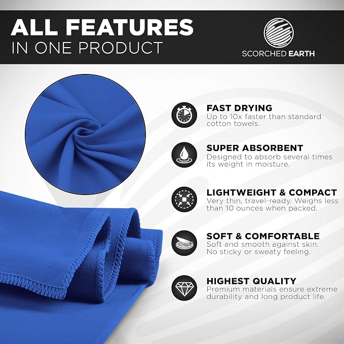 ScorchedEarth Microfiber Travel & Sports Towel Set - Image 3