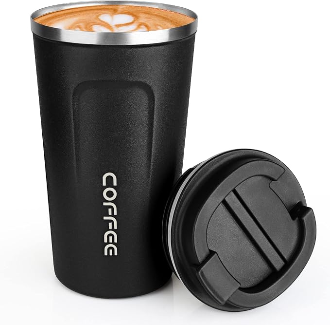 MOMSIV 17oz Travel Mug, Insulated Coffee Cup with Leakproof Lid, Vacuum Stainless Steel Double Walled Reusable Tumbler for Hot and Cold Water Coffee and Tea In Travel and Car by MOMSIV