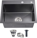 POPFLY 22x18 inch Drop In Kitchen Sink, 18 Gauge 304 Stainless Steel Top mount by POPFLY