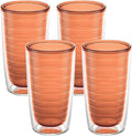 Tervis Clear & Colorful Tabletop Made in USA Double Walled Insulated Tumbler Travel Cup Keeps Drinks Cold & Hot, 16oz - 4pk, Citrus Sunrise by TervisTumblerCompany