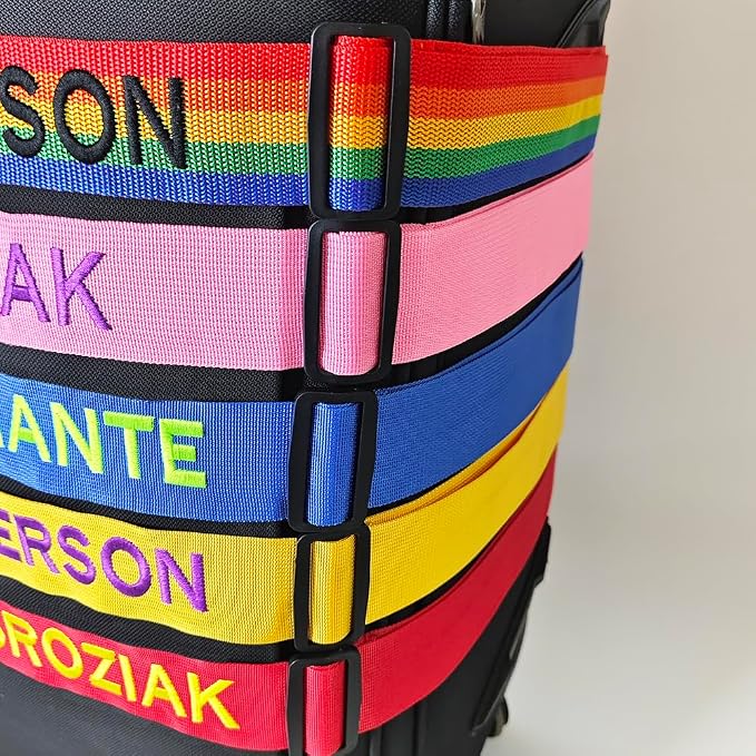 4PC Custom Embroidery Luggage Strap - Image 7