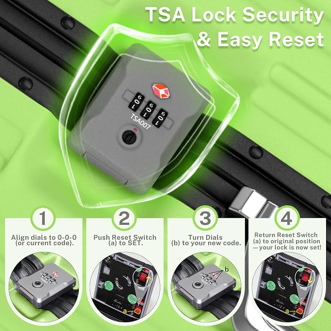 Krute Luggage 28 Inch Aluminum Frame Luggages TSA Lock No Zipper Checked - Image 3