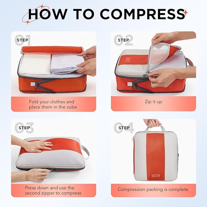 10 Set Compression Packing Cubes - Image 3