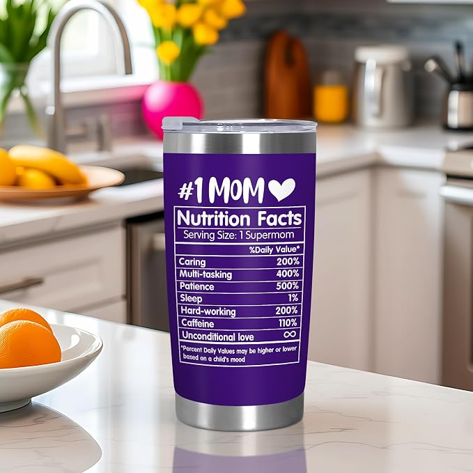 TEEZWONDER Birthday Gifts for Mom from Daughter Son - Best Mom Ever Stainless Steel Insulated Coffee Tumbler with Lid 20 oz - Mothers Day Birthday Gifts for Moms Mama Mother in Law Stepmom - Image 5