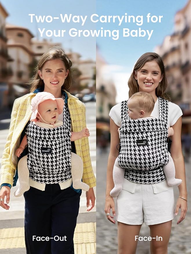 GROWNSY Baby Carrier Newborn to Toddler, Ergonomic Baby Toddler Carrier Wraps - Image 2
