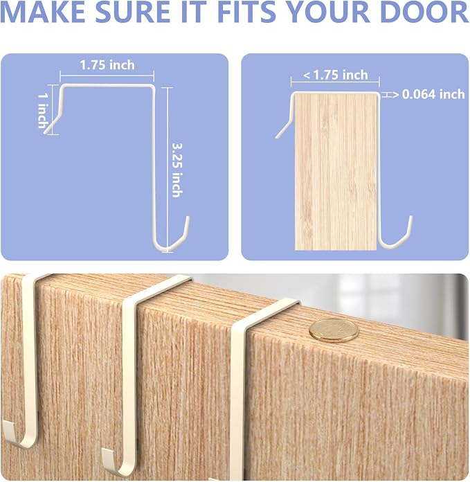 FENTEC 2 Pack Over the Door Shoe Organizer, Hanging Shoe Organizer, 28 Large - Image 8