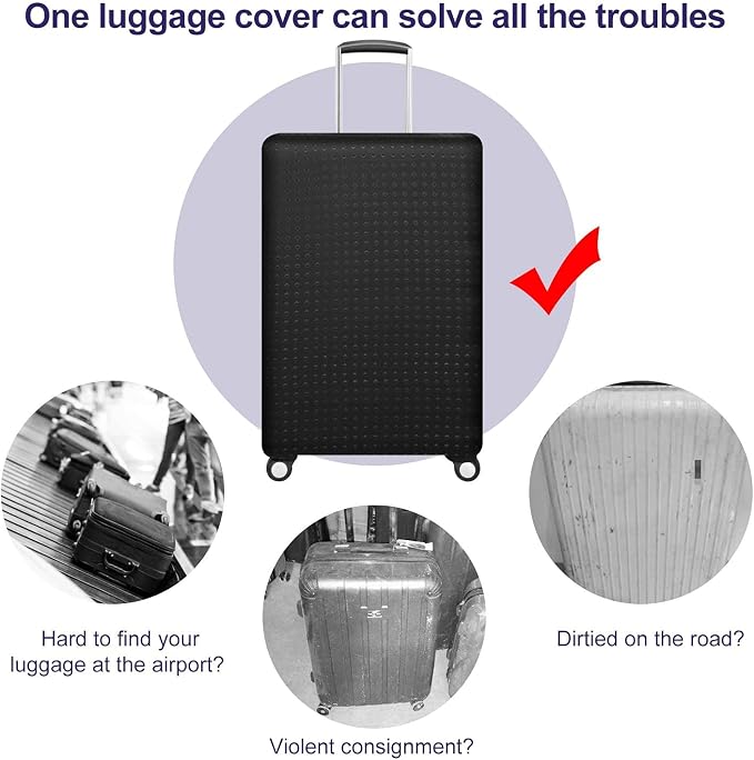 7-mi Travel Luggage Cover Protector, Washable Suitcase Protector Anti-scratch - Image 3