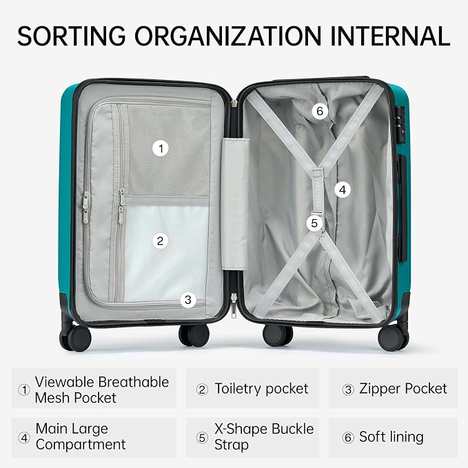 MILADA Checked Luggage 24 Inch Luggage - Image 6