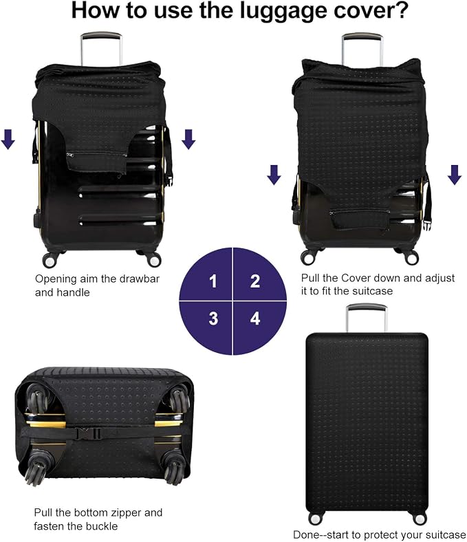 7-Mi Travel Suitcase Protective Cover 26"-28" Suitcase Protective Cover & High - Image 3