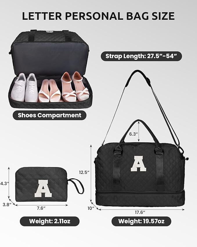 Teacher Appreciation Gifts for Women-Initial Duffle Bag - Image 2