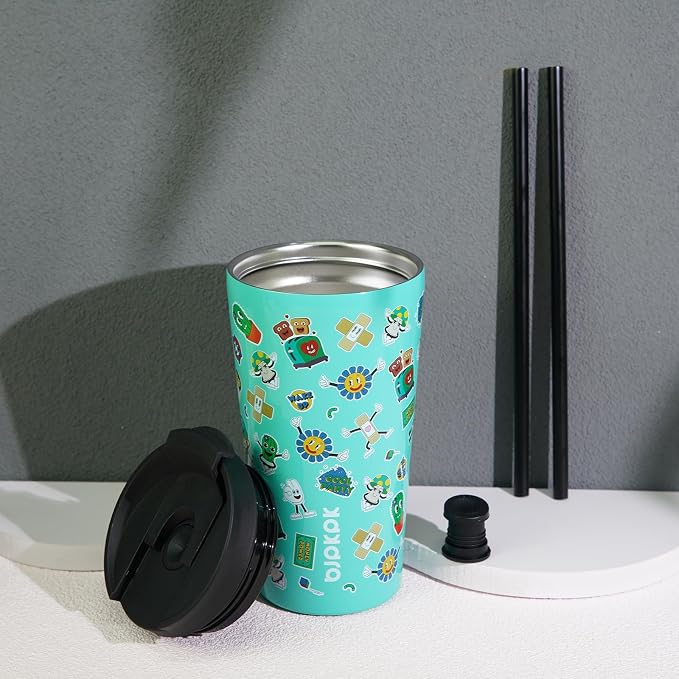 BJPKPK 18oz Tumbler With lid And Straw Stainless Steel Travel Coffee Mug Insulated Tumblers Cups,Passionate-Red - Image 5
