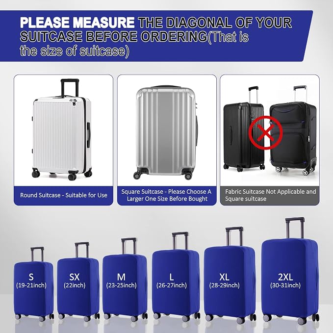 Travel Luggage Cover Suitcase Protector Scratch-Resistant Fit 19-31 Inch - Image 4
