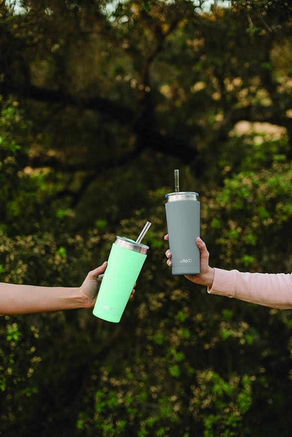 Ello Beacon Vacuum Insulated Stainless Steel Tumbler with Slider Lid and Optional Straw - Image 6