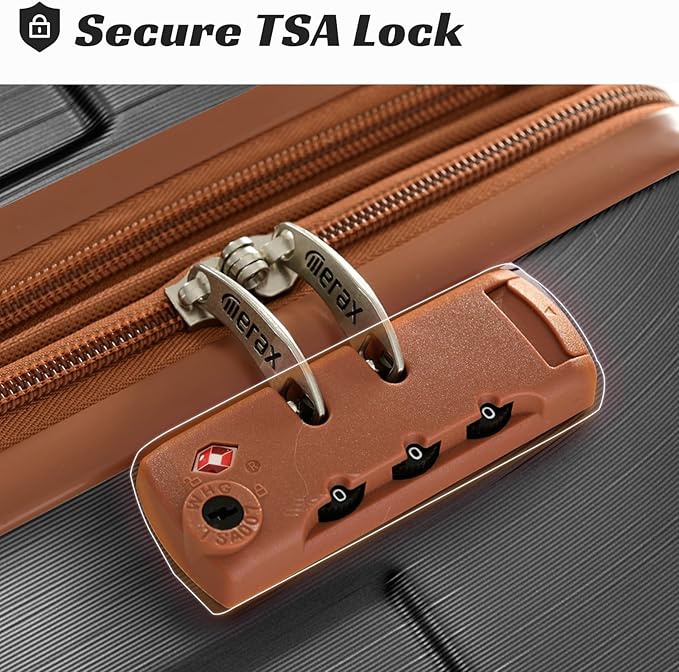 Merax 24 Inch Expandable Checked Luggage, Hardshell ABS Medium Suitcase - Image 2