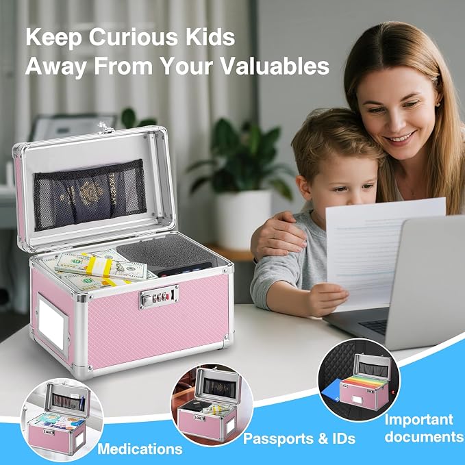 10.2 x 7 x 7.5 Inch Lockable Storage Box - Image 3