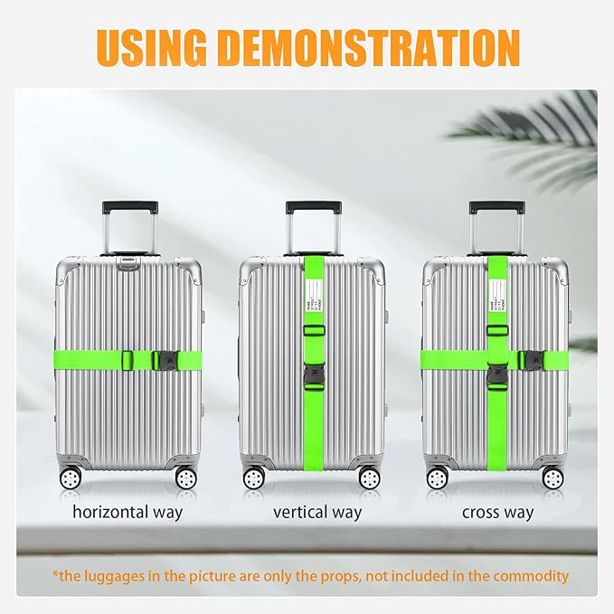 BILIONE Luggage Straps 88 inch Adjustable Suitcase Belt, Lockable Against - Image 6