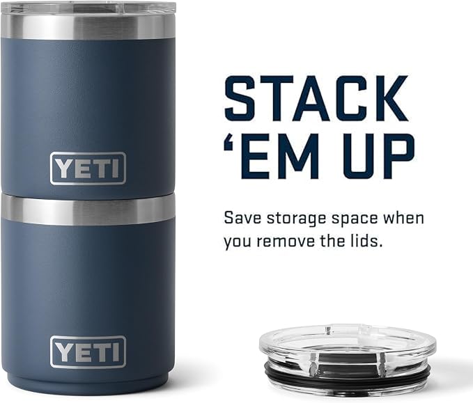 YETI Rambler 10 oz Stackable Lowball 2.0, Vacuum Insulated, Stainless Steel with MagSlider Lid, Navy - Image 7