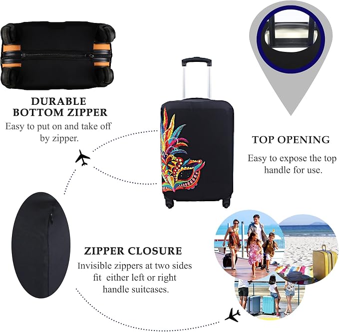 Explore Land Travel Luggage Cover Suitcase Protector Fits 27-30 Inch Case - Image 3