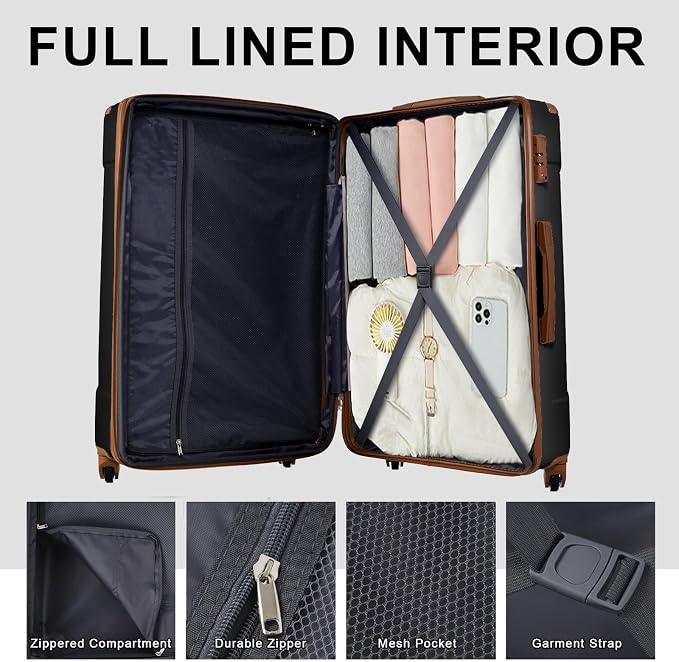 Merax Luggage Set 6 Piece Expandable Lightweight ABS Hardshell Suitcases - Image 6