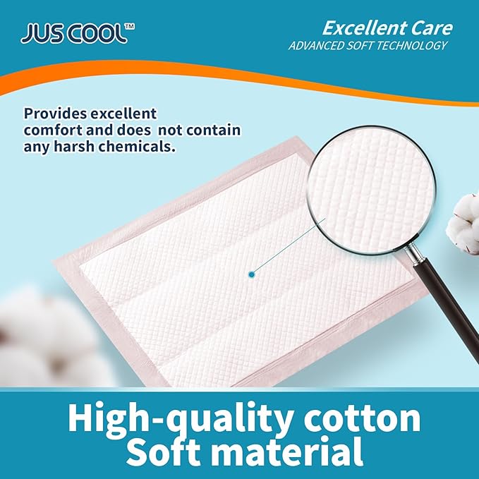 JUS COOL Baby Disposable Changing Pads, 13”x 18” Underpads Portable Diaper - Image 2