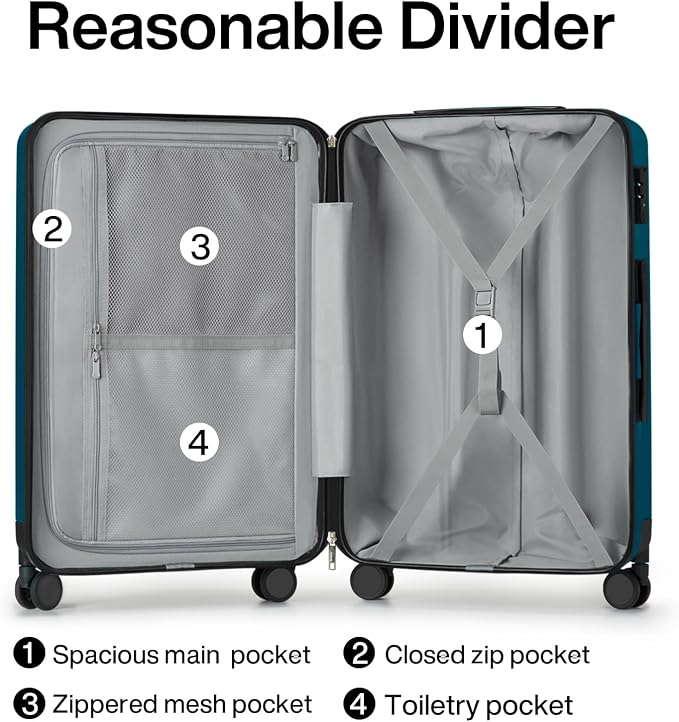Hanke 24 Inch Luggage Suitcases - Image 5