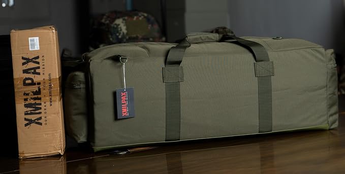 Large Military Duffle Bag Tactical Gear Load Out Bag Deployment Cargo Bag - Image 3