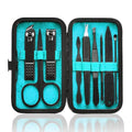 Manicure Set 9 in 1 Stainless Steel, Nail Clippers Scissors Pedicure Tools Kit by HANTEKAS